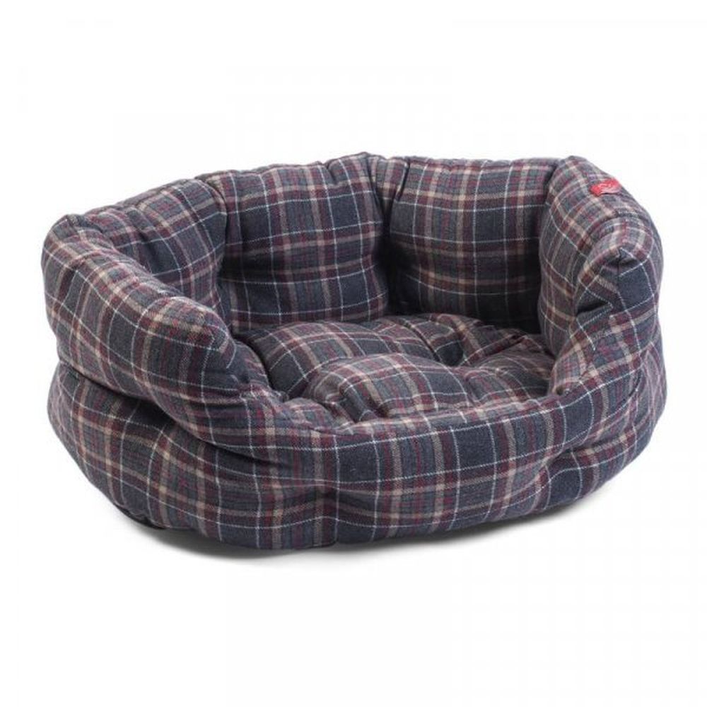 Zoon Oval Plaid Bed - Extra Large
