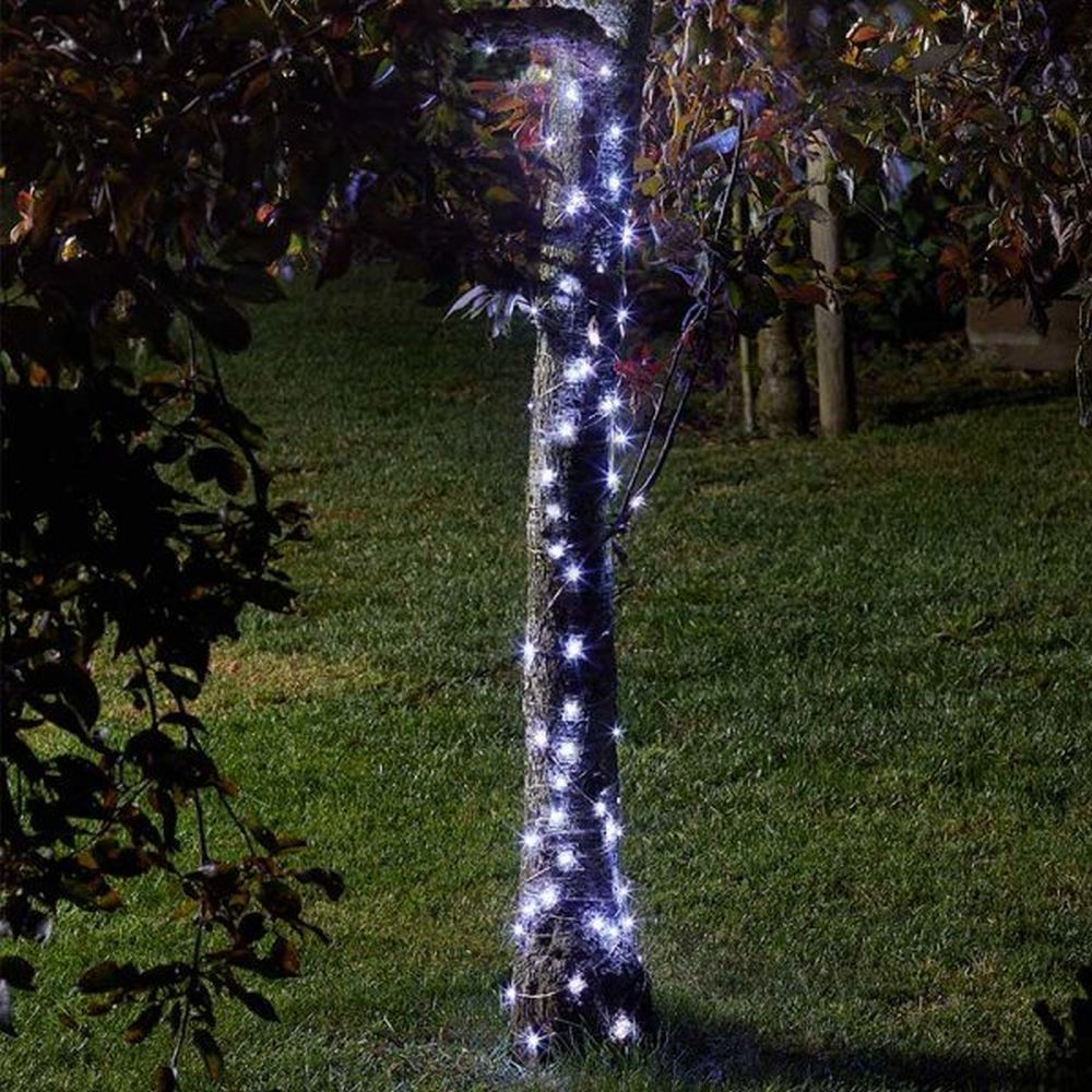 Smart Solar 100 LED Cool White Firefly String Lights
