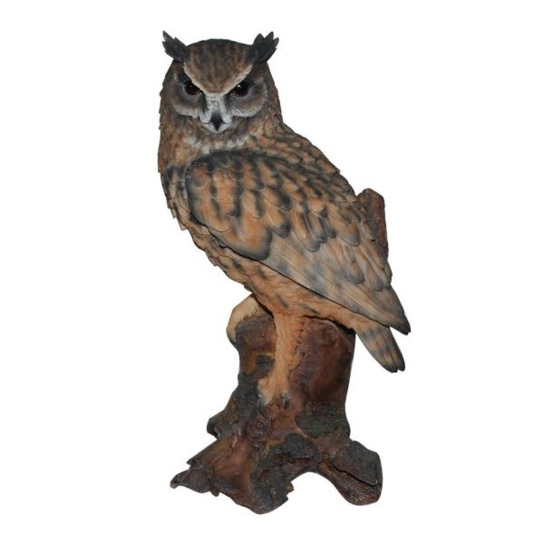 Vivid Arts 38cm Long Eared Owl Resin Ornament - XRL-LEAR-B