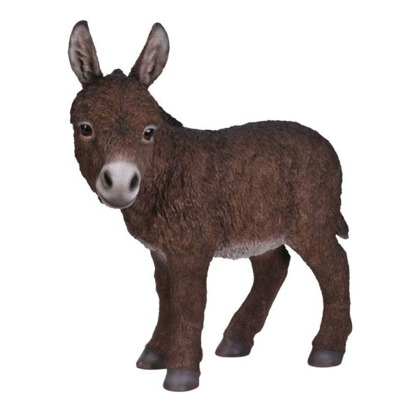 Vivid Arts 52.5cm Chocolate Baby Donkey Resin Ornmanet - XRL-NT03