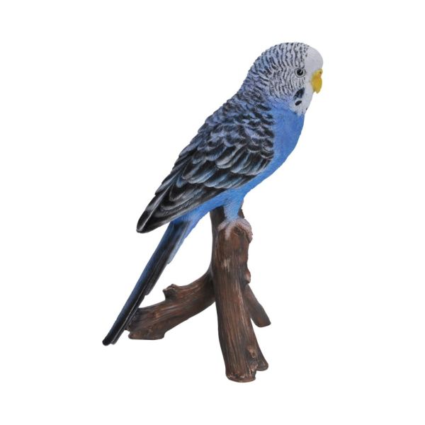 Vivid Arts 16cm Blue Budgerigar Pet Pals Resin Ornament - PP-BDG2-F