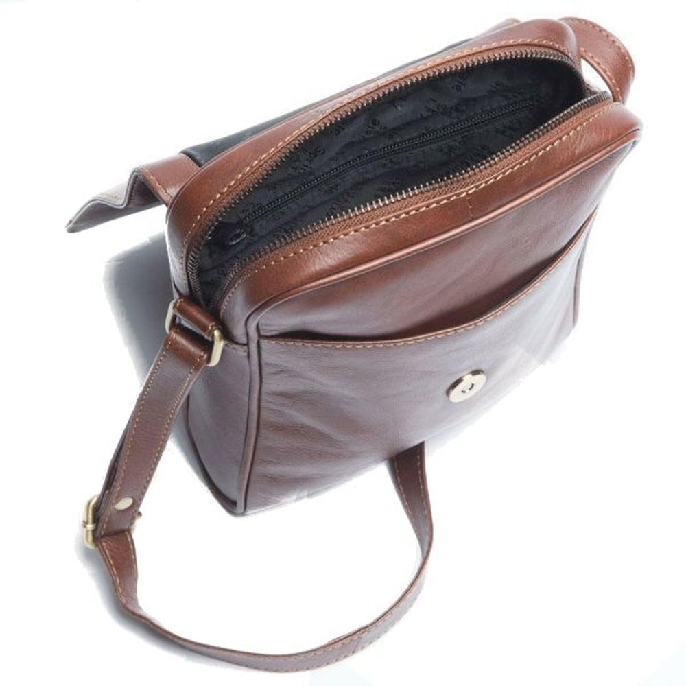 Charles Smith Flap Over Unisex Flap Over Bag - Tan