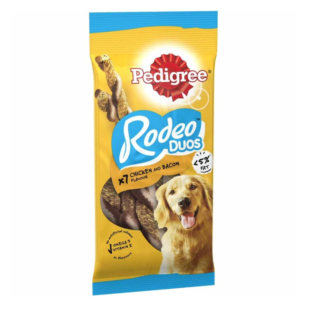 Pedigree Rodeo Duos 123g Chicken & Bacon Dog Treats