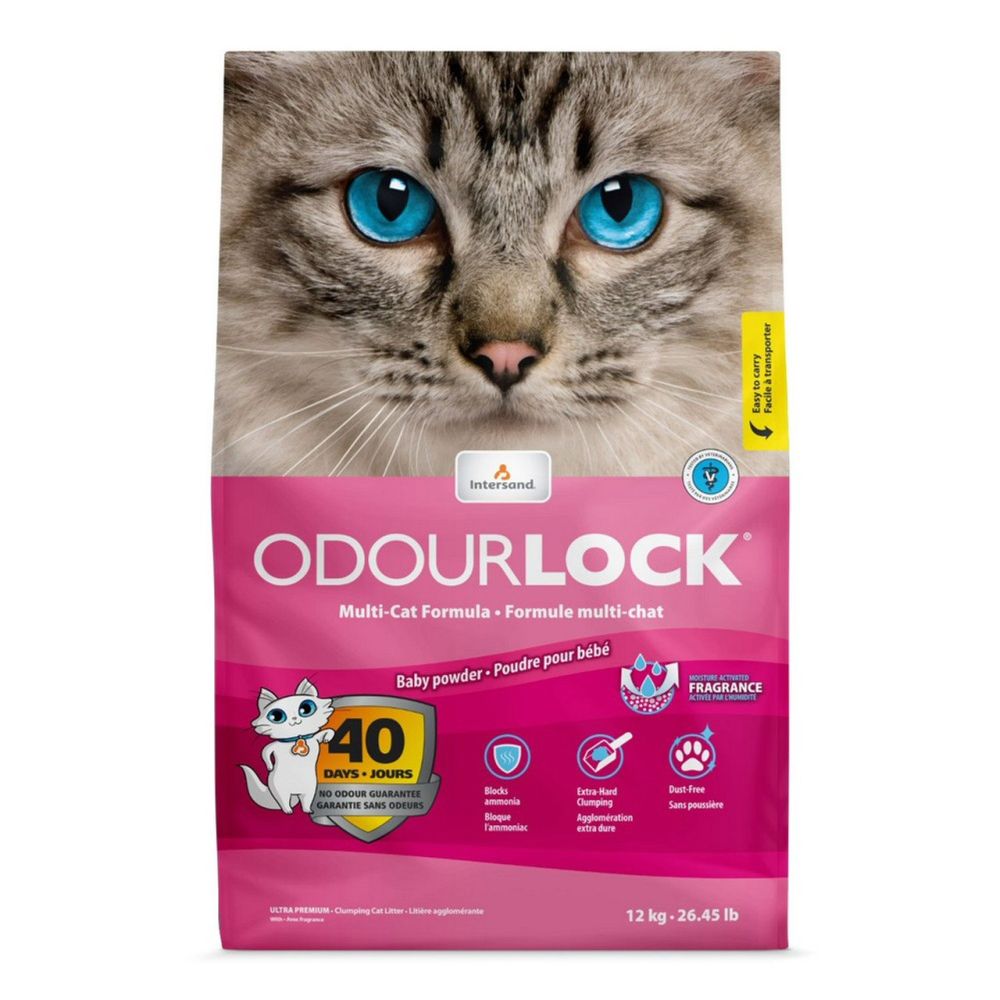 Intersand Odourlock 12kg Baby Powder Cat Litter