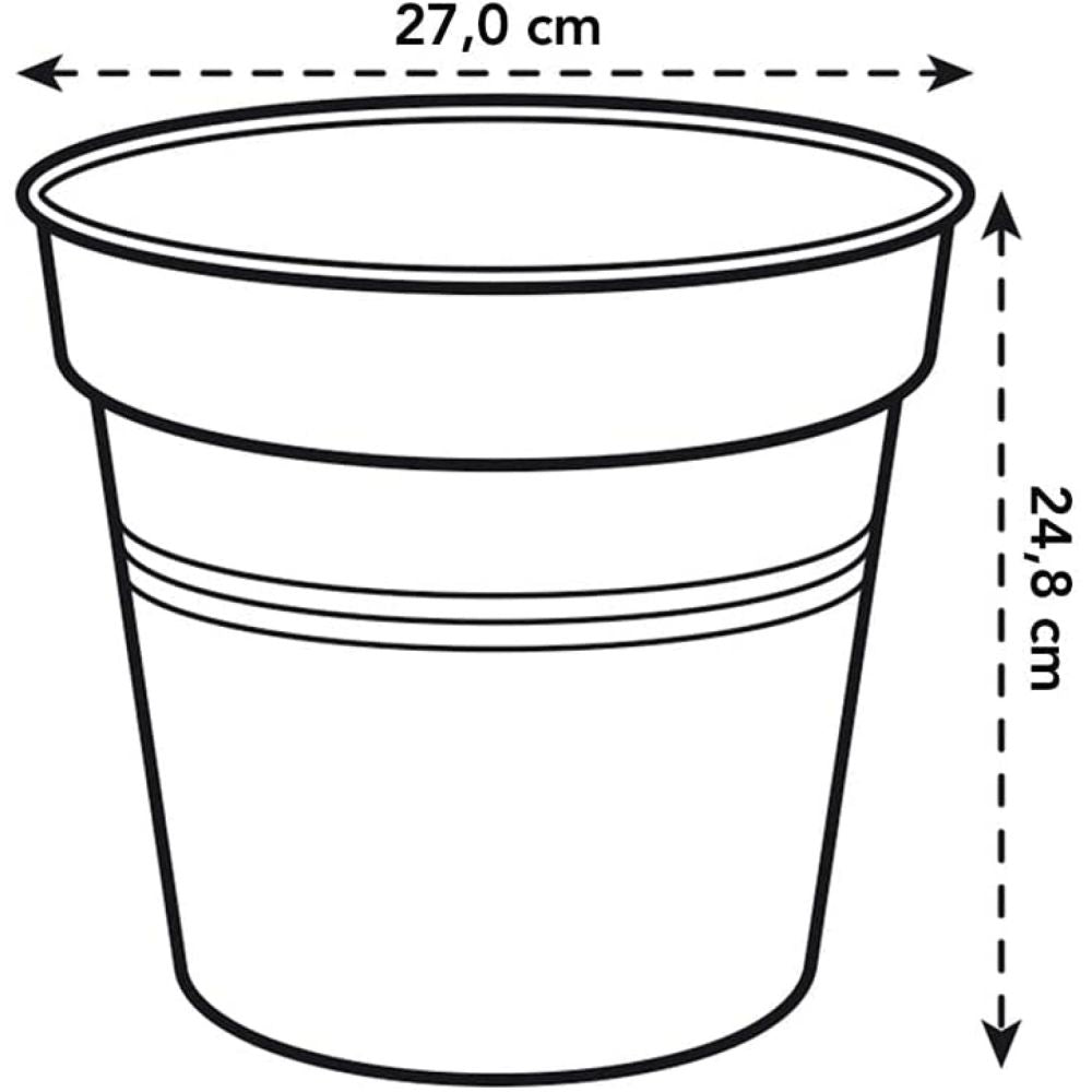 Elho 27cm Living Black Green Basics Growpot