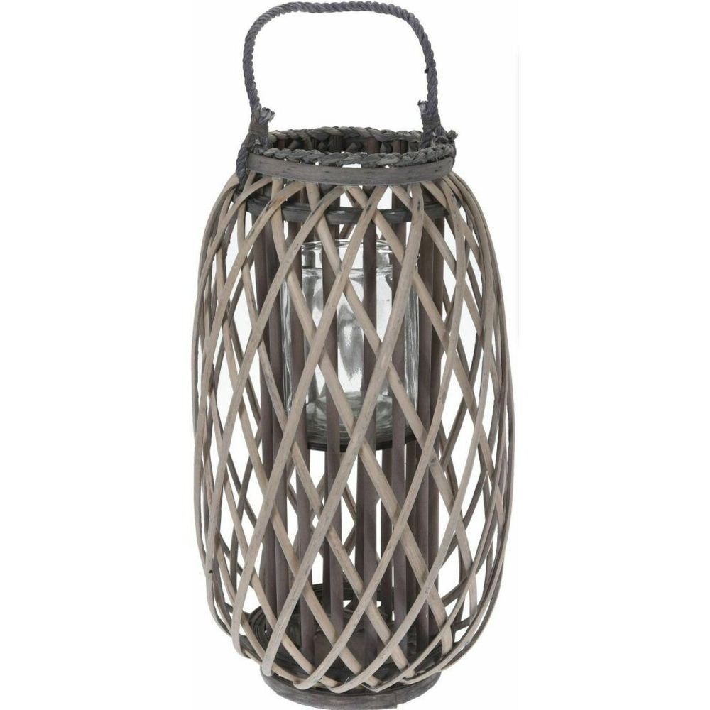 Koopman 53cm Split Willow Lantern with Handle