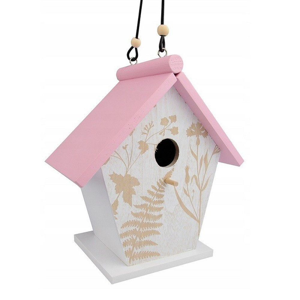 Koopman White Birdhouse with Coloured Roof (Choice of 3)