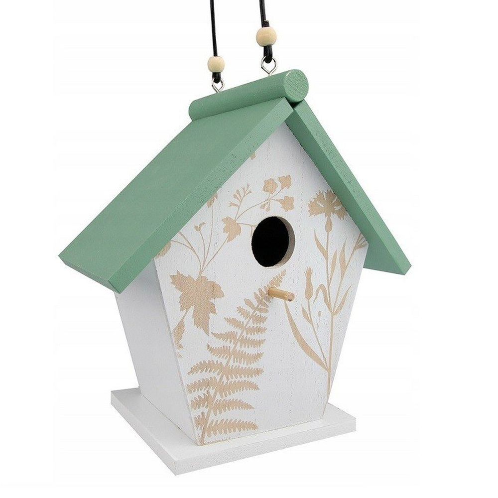 Koopman White Birdhouse with Coloured Roof (Choice of 3)