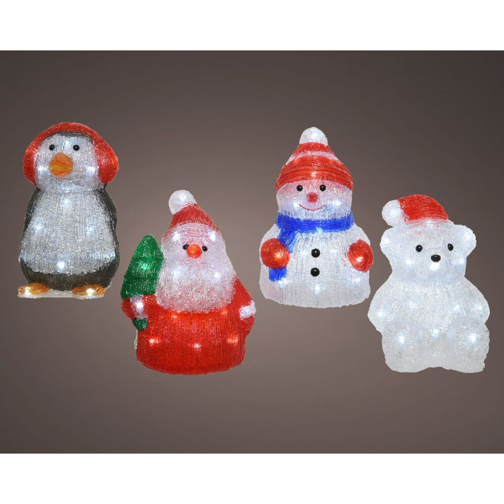 Lumineo 25cm Cool White LED Acrylic Christmas Character (Choice of 4)