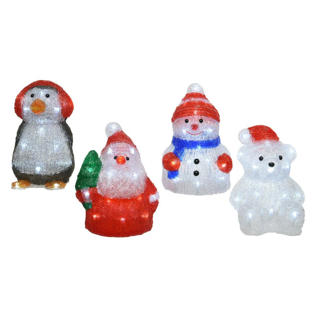 Lumineo 25cm Cool White LED Acrylic Christmas Character (Choice of 4)