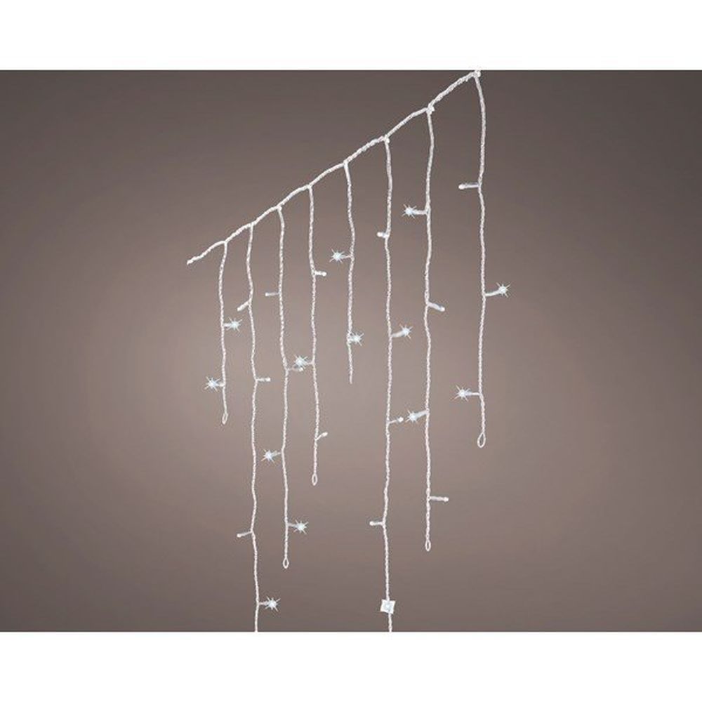 Lumineo 720 Cool White LED Snowing Effect Icicle Lights (17.8m)