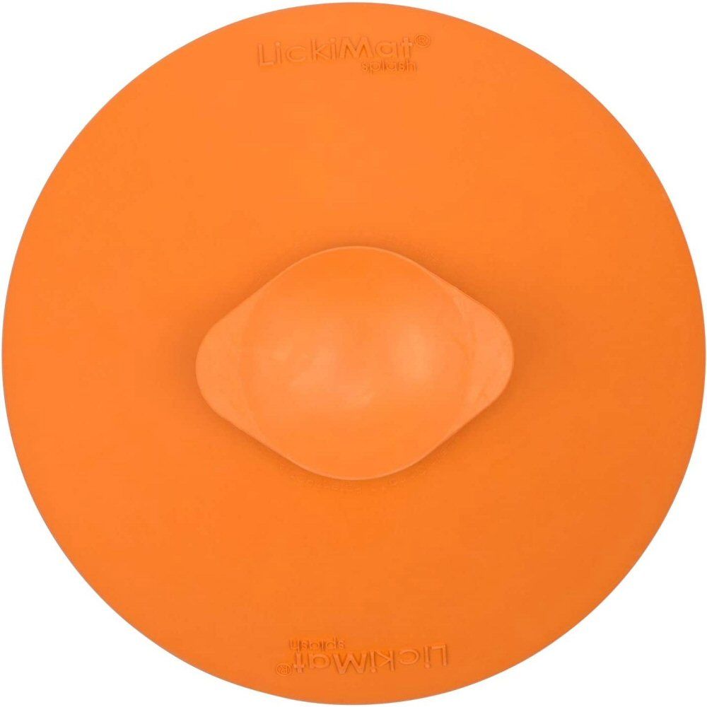 LickiMat 19cm Orange Splash Slow Dog Feeder Bowl