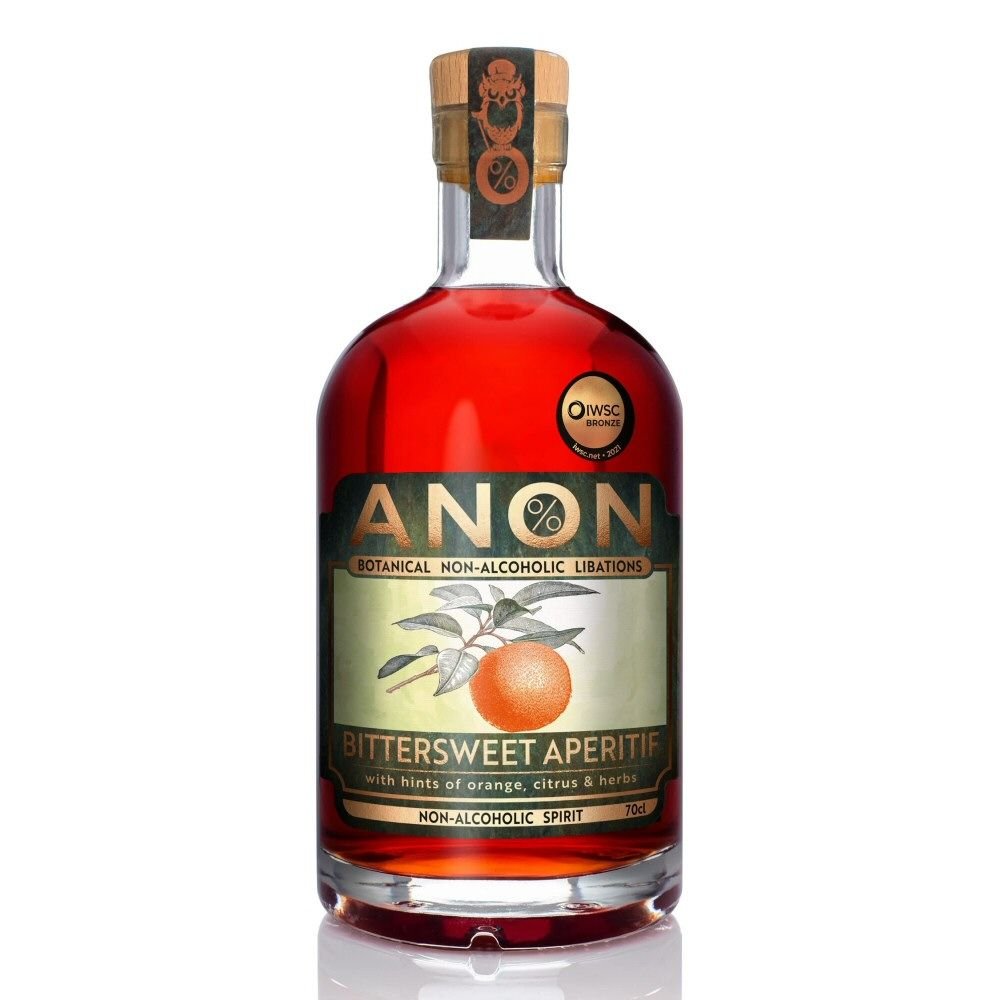 ANON 70cl Non - Alcoholic Bittersweet Aperitif - Old Railway Line Garden Centre