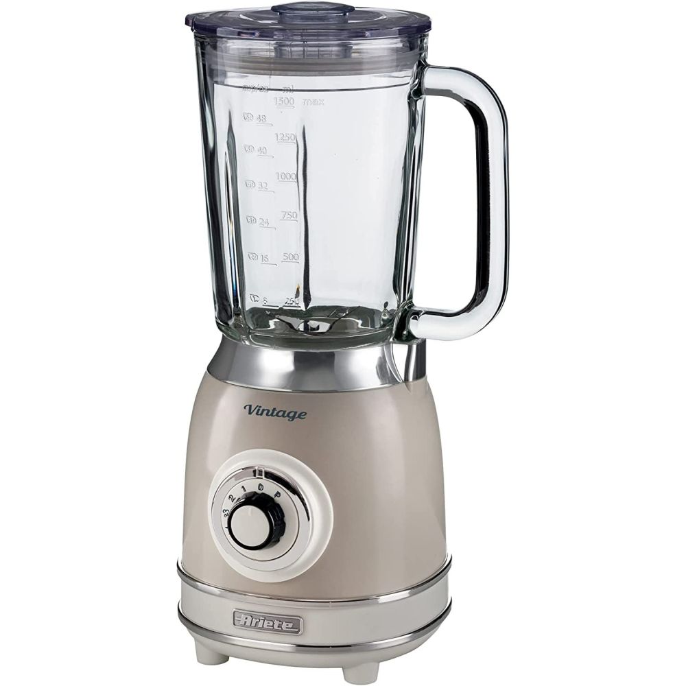 Ariete Vintage Beige 1.5 Litre 1000W Blender with Glass Cup - Old Railway Line Garden Centre