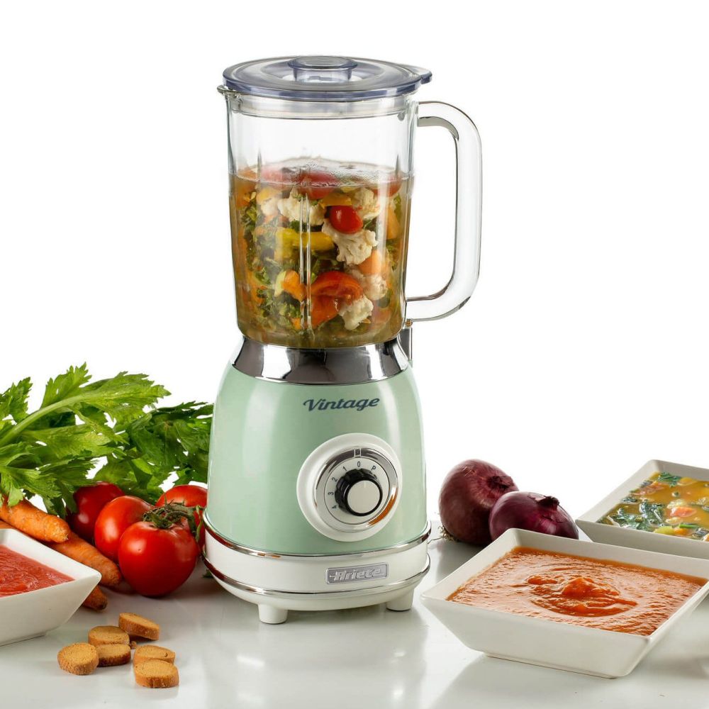 Ariete Vintage Green 1.5 Litre 1000W Blender with Glass Cup - Old Railway Line Garden Centre