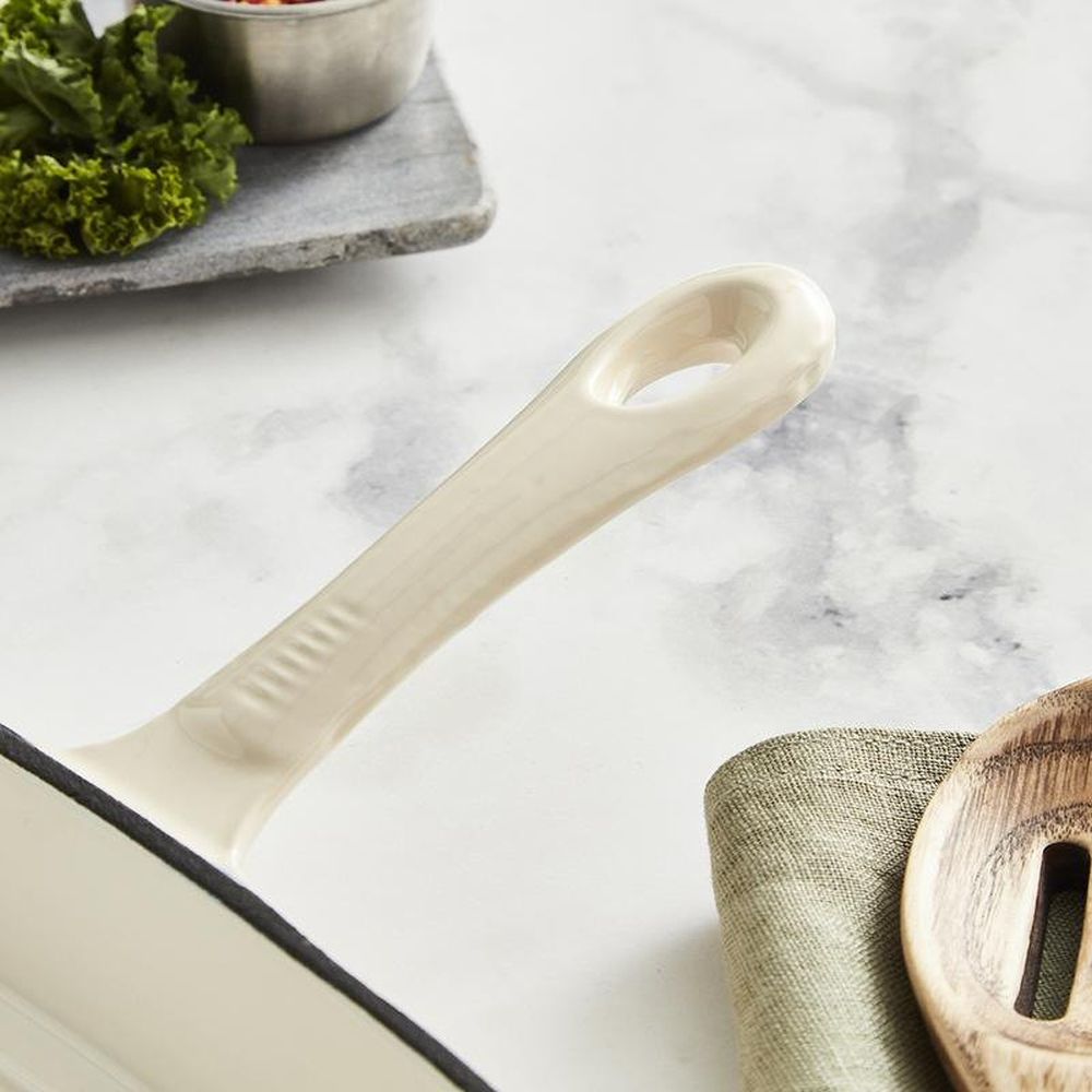 Barbary & Oak Foundry 23cm Camembert Cream Cast Iron Grill Pan - Old Railway Line Garden Centre