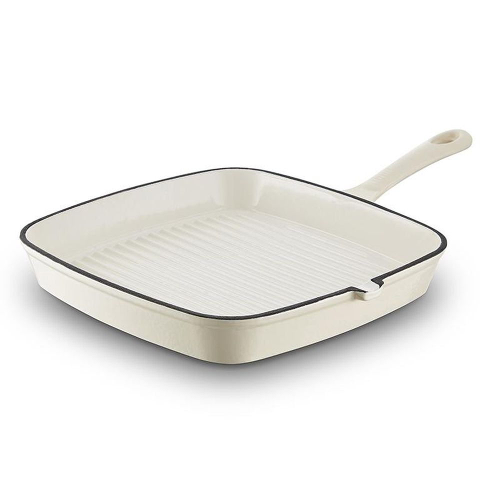 Barbary & Oak Foundry 23cm Camembert Cream Cast Iron Grill Pan - Old Railway Line Garden Centre