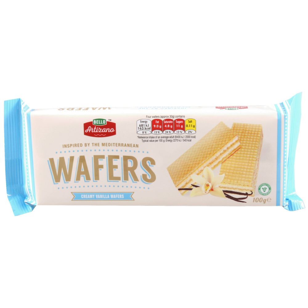Bello Artizano 100g Vanilla Cream Wafers - Old Railway Line Garden Centre