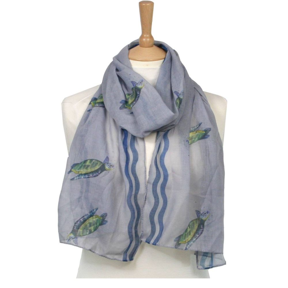 Black Ginger British Artist Turtle Scarf - Old Railway Line Garden Centre