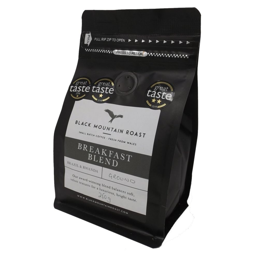 Black Mountain Roast 250g Breakfast Blend Ground Coffee - Old Railway Line Garden Centre