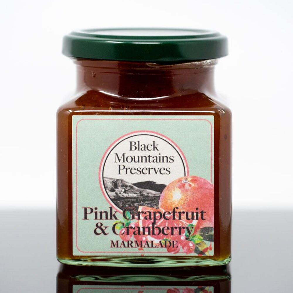 Black Mountains Preserves Pink Grapefruit & Cranberry Marmalade 280g - Old Railway Line Garden Centre
