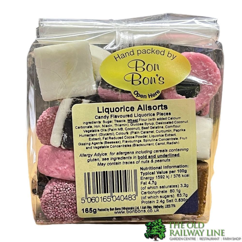 Bon Bon's165g Liquorice Allsorts - Old Railway Line Garden Centre