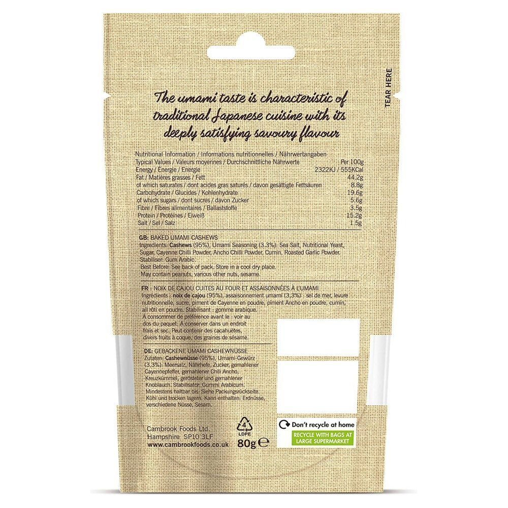 Cambrook 80g Baked Umami Cashew Nuts - Old Railway Line Garden Centre