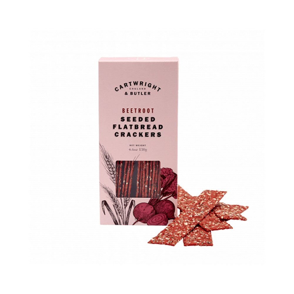 Cartwright & Butler 130g Seeded Beetroot Flatbread Crackers - Old Railway Line Garden Centre