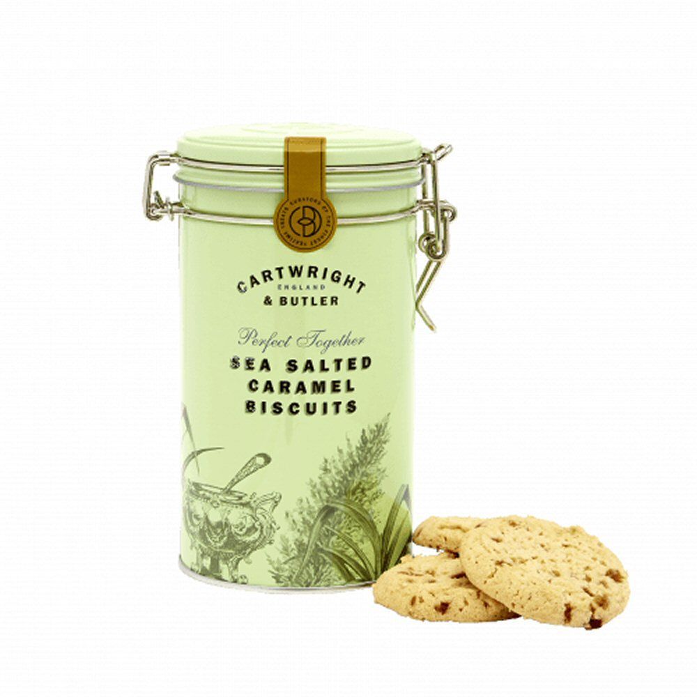 Cartwright & Butler 200g Salted Caramel Biscuits with Tin - Old Railway Line Garden Centre