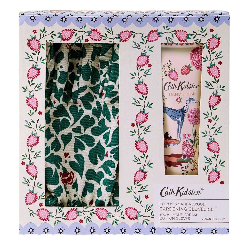 Cath Kidston The Artist's Kingdom Gardening Gloves & Hand Cream Set - Old Railway Line Garden Centre