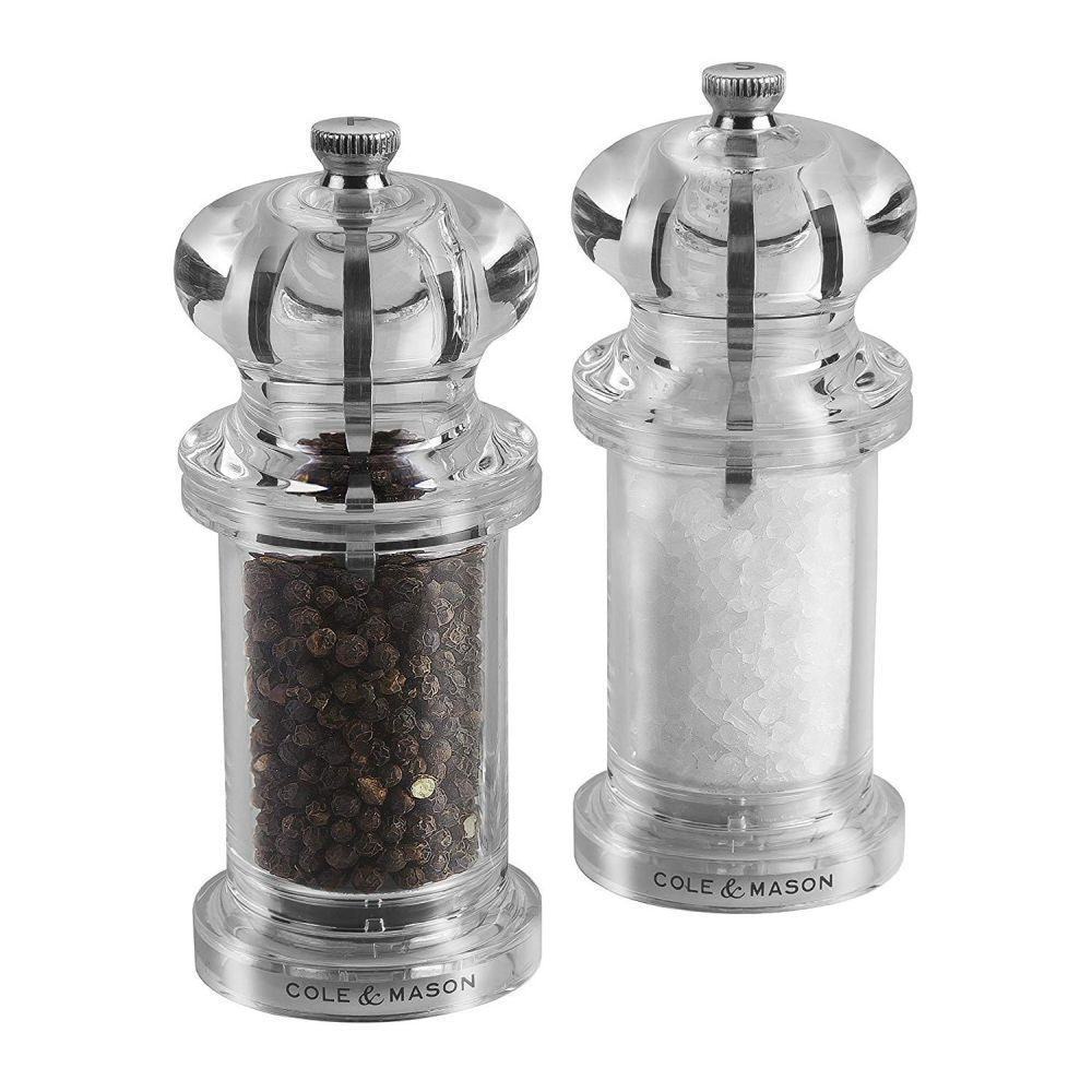 Cole and Mason Precision 505 Acrylic Salt & Pepper Mill Gift Set - Old Railway Line Garden Centre