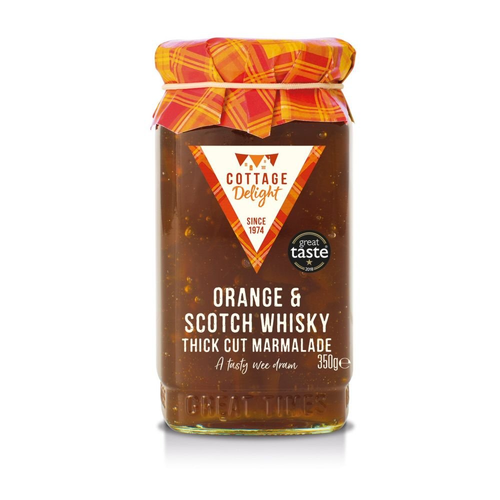 Cottage Delight 350g Orange & Scotch Whisky Thick Cut Marmalade - Old Railway Line Garden Centre