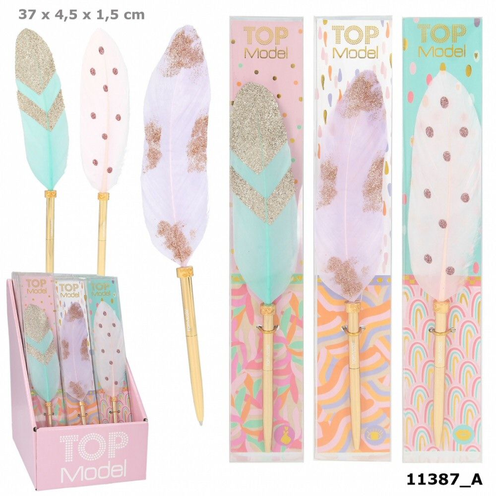 Depesche Top Model Feather Ball Point Pen (Choice of 3) - Old Railway Line Garden Centre