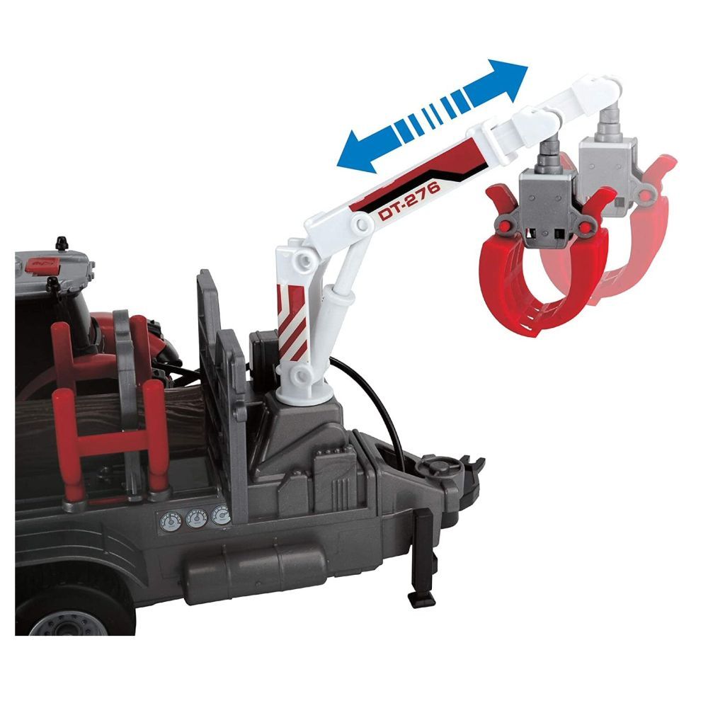 Dickie Massey Ferguson Tractor & Log Trailer Toy - Old Railway Line Garden Centre