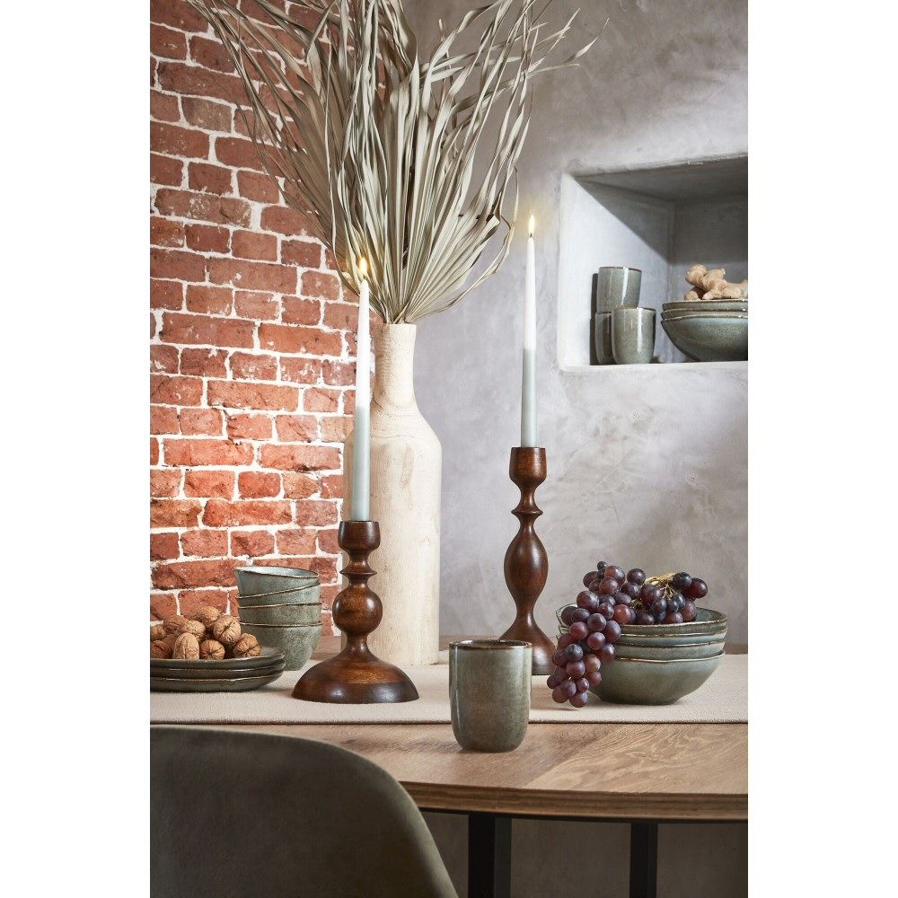 Edelman 20.5cm Green Tabo Ceramic Plate - Old Railway Line Garden Centre