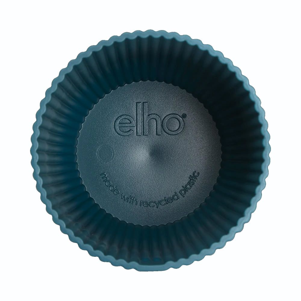 Elho 11cm Deep Blue Vibes Fold Round Pot - Old Railway Line Garden Centre