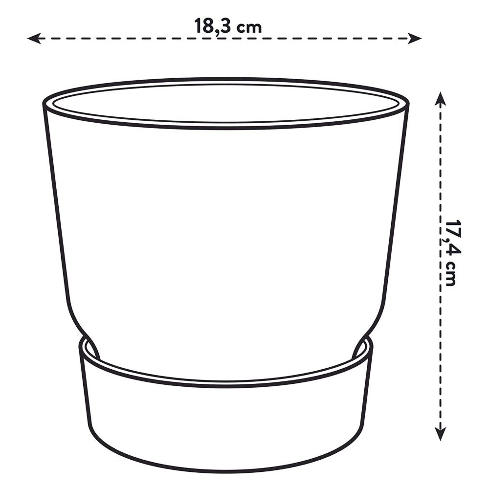 Elho 18cm Leaf Green Greenville Round Planter - Old Railway Line Garden Centre