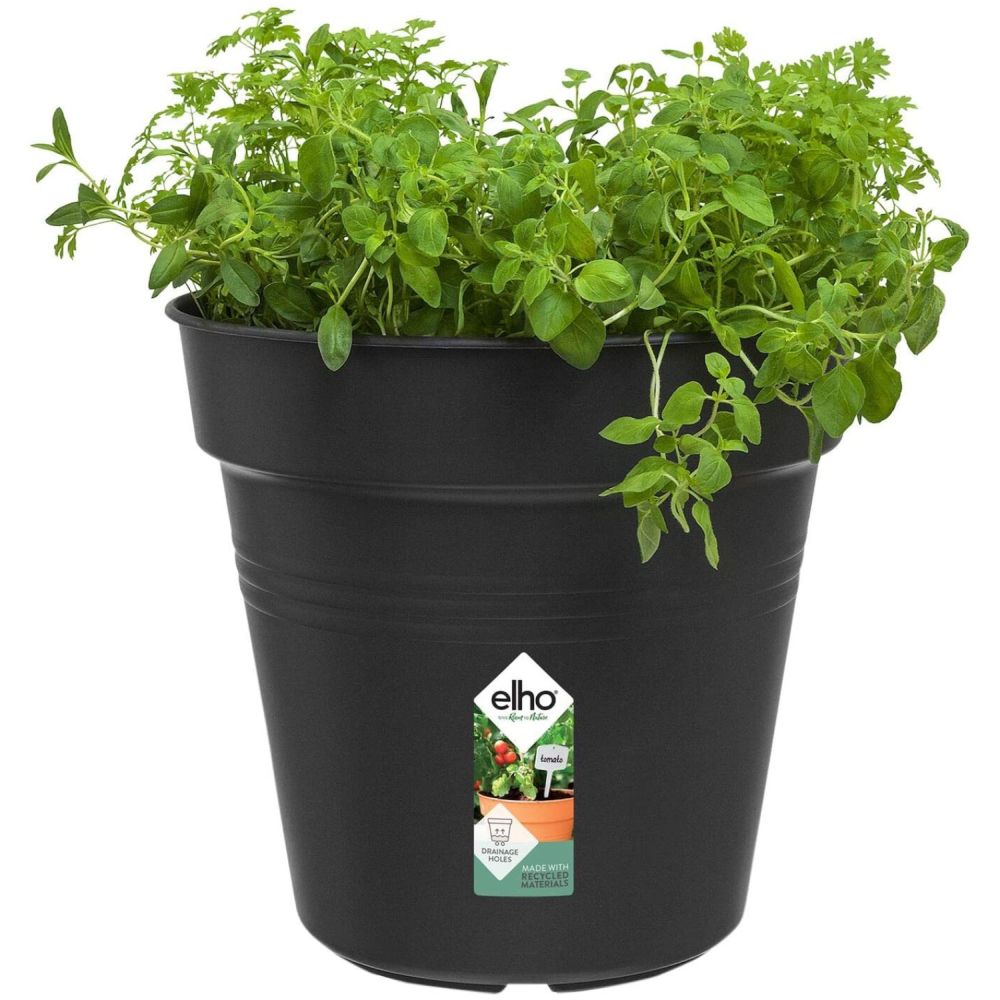 Elho 24cm Living Black Green Basics Growpot