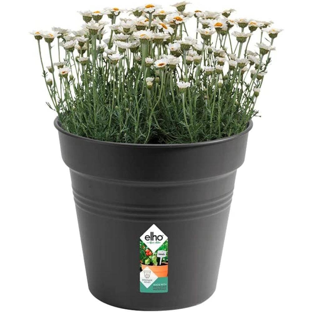 Elho 30cm Living Black Green Basics Growpot - Old Railway Line Garden Centre