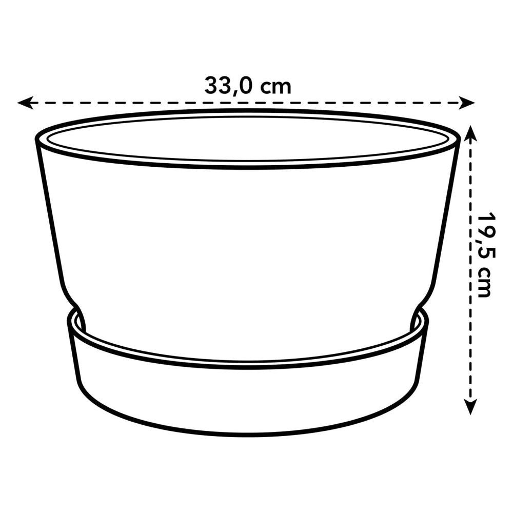 Elho 33cm Leaf Green Greenville Bowl Planter - Old Railway Line Garden Centre