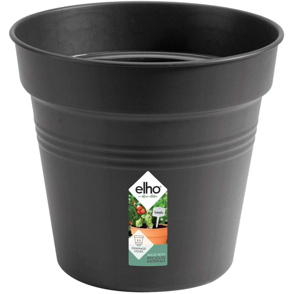 Elho 35cm Living Black Green Basics Growpot - Old Railway Line Garden Centre