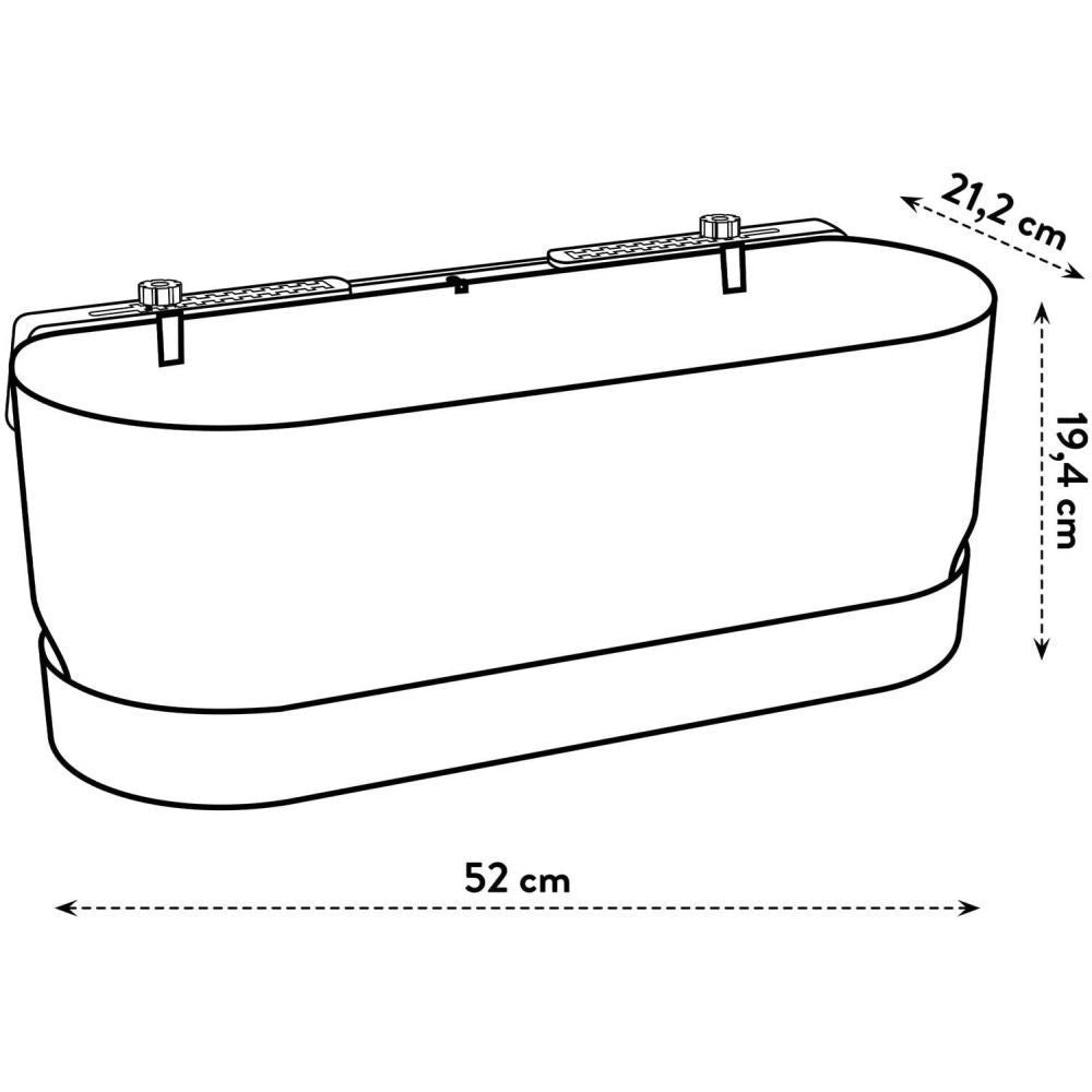 Elho 52cm Leaf Green Greenville Easy Balcony Planter - Old Railway Line Garden Centre