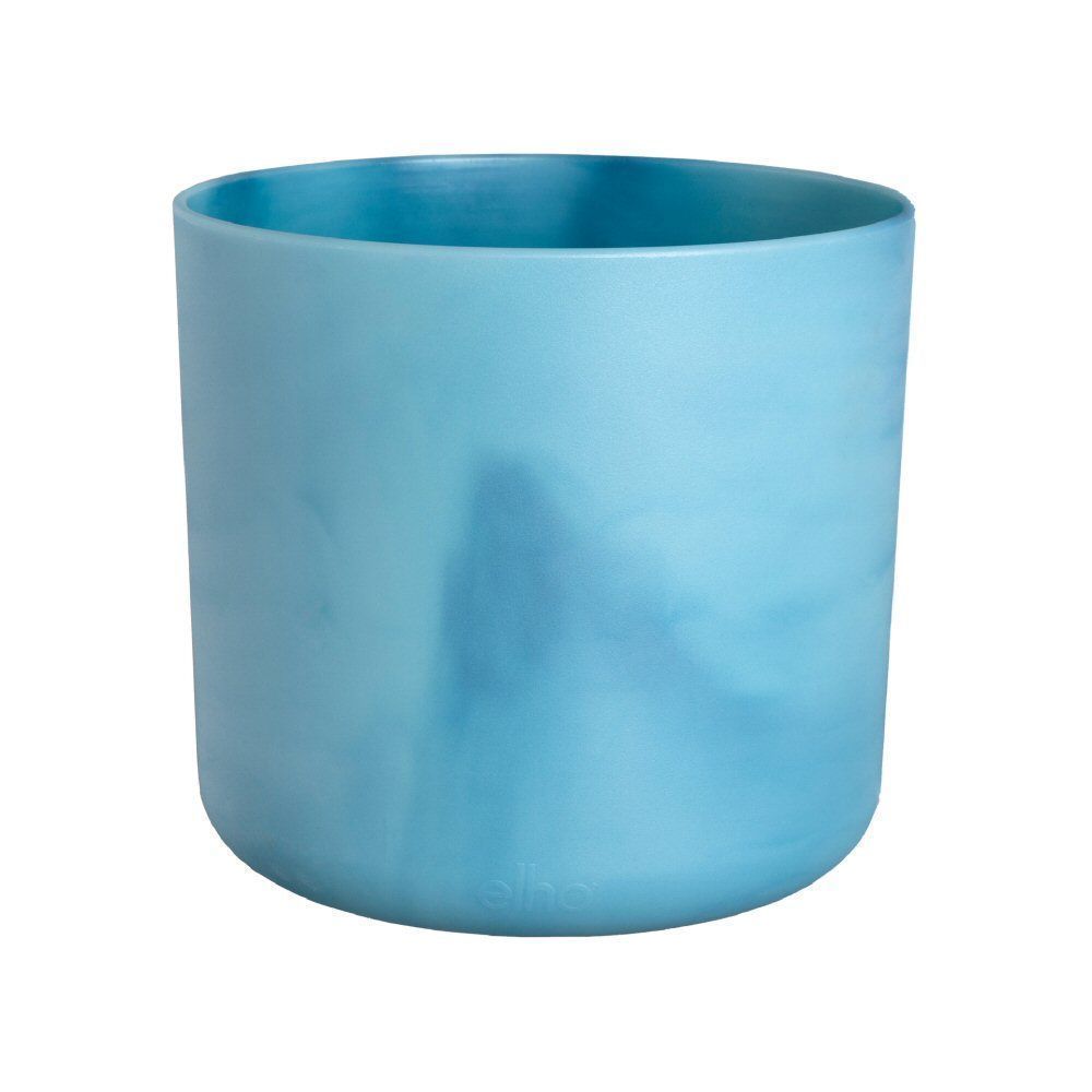 Elho Ocean Collection Atlantic Blue Recycled Waste Round Indoor Pot 18cm - Old Railway Line Garden Centre