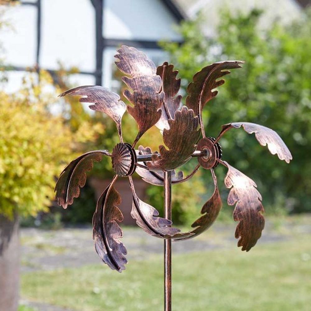 Flamboya 120cm Oak Leaf Wind Spinner - Old Railway Line Garden Centre