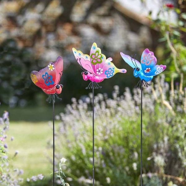 Flamboya 50cm Barmy Butterfly Stake (Choice of 3) - Old Railway Line Garden Centre