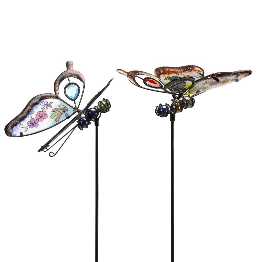 Flamboya 87cm Butterfly Brilliance Border Stake (Choice of 2) - Old Railway Line Garden Centre