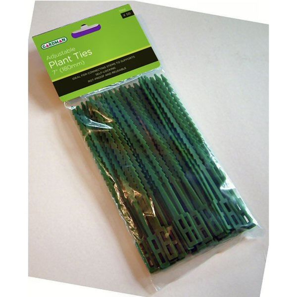 Gardman 7" (18cm) Adjustable Plant Ties (Pack of 50) - Old Railway Line Garden Centre