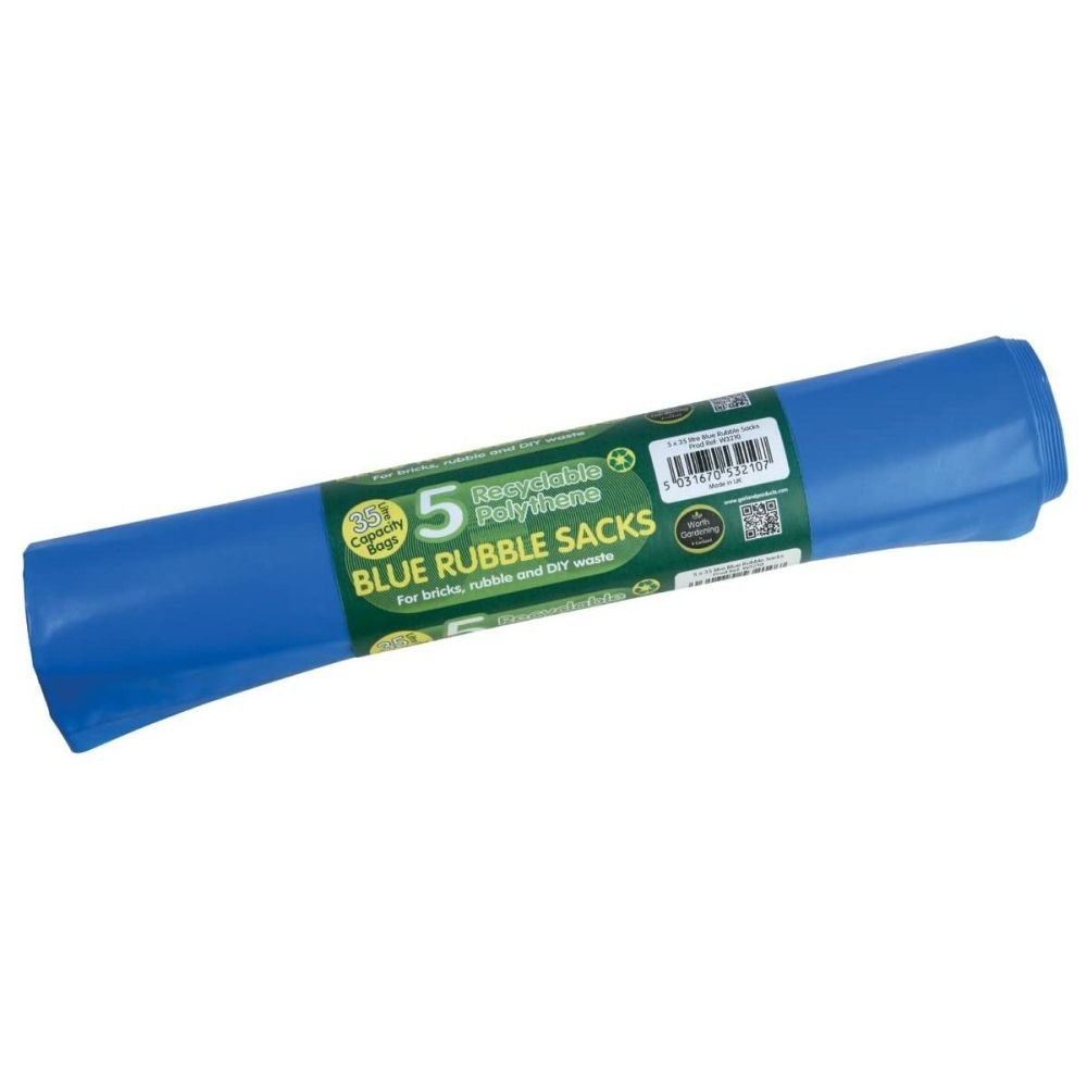 Garland 35 Litre Blue Rubble Sacks (5 Per Roll) - Old Railway Line Garden Centre