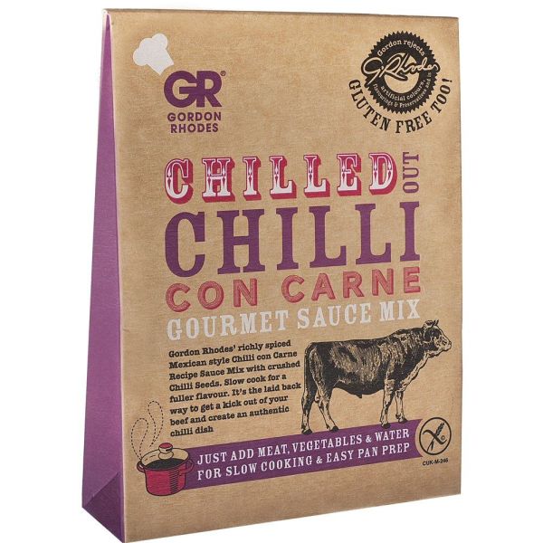 Gordon Rhodes 75g Chilled Out Chilli Con Carne Sauce Mix - Old Railway Line Garden Centre