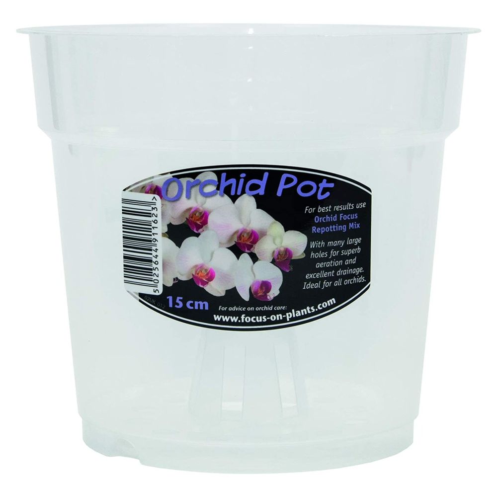 Growth Technology 15cm Clear Orchid Pot - Old Railway Line Garden Centre